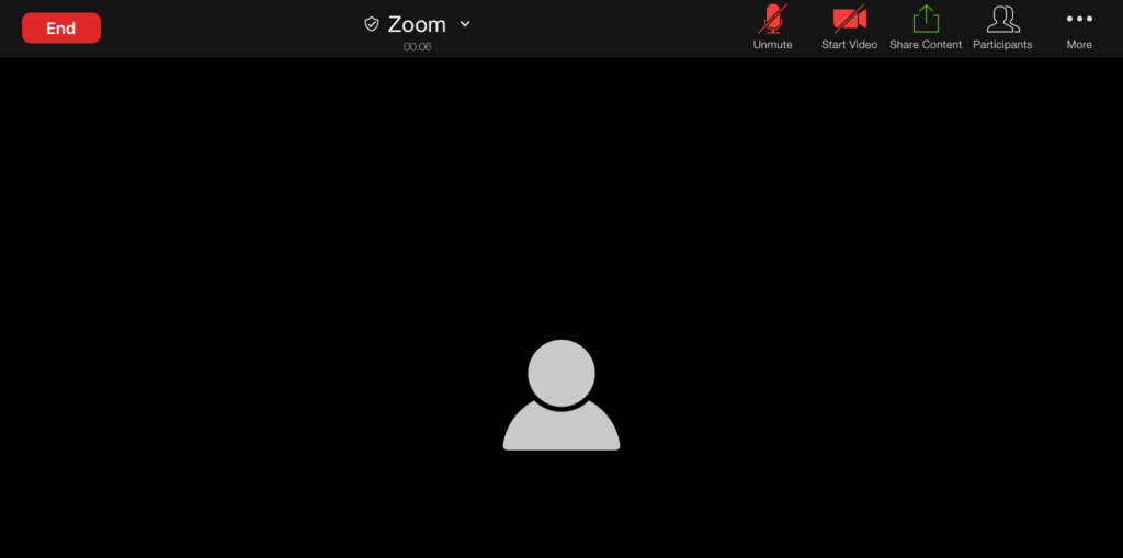 Zoomのミーティング画面