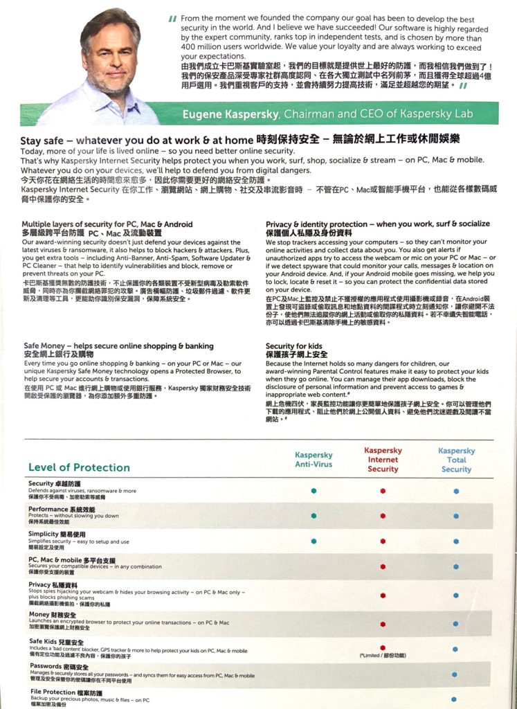Kaspersky 裏