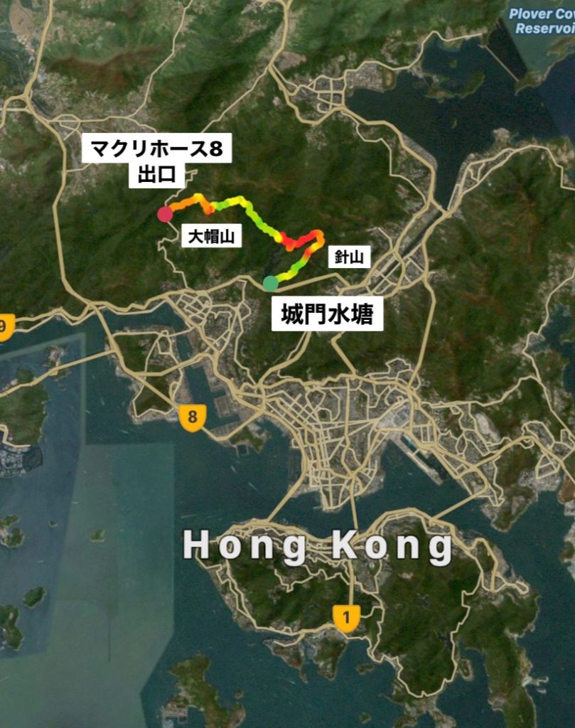 大帽山沢登り地図