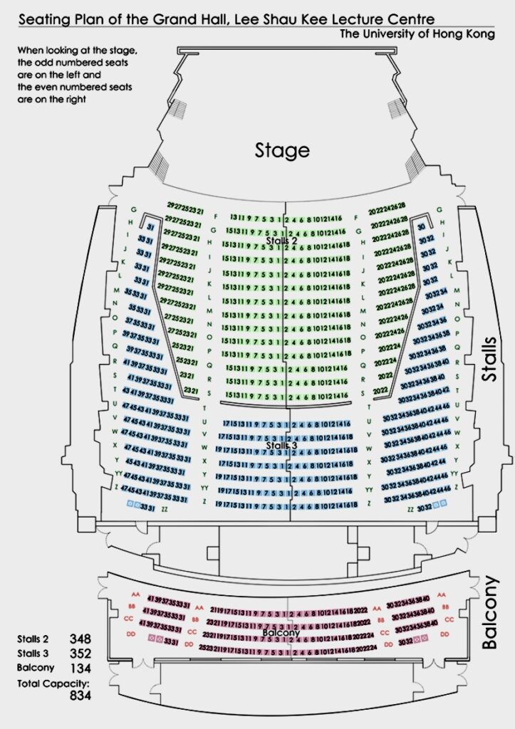 ユンチャン香港公演座席表